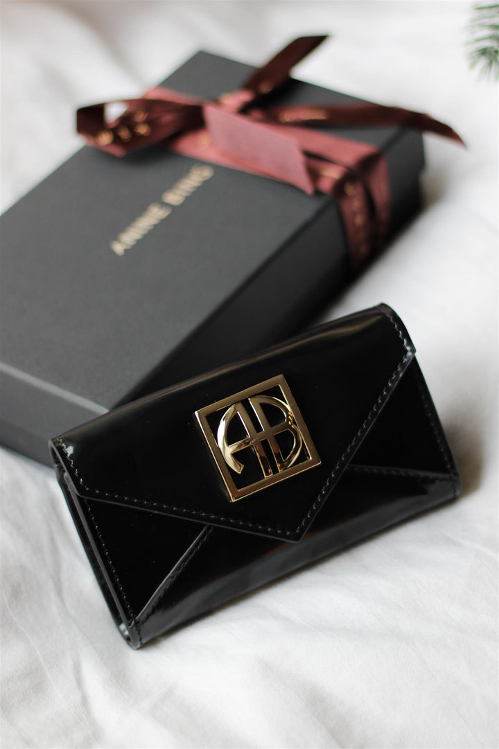 Anine Bing - Elly Wallet high shine black