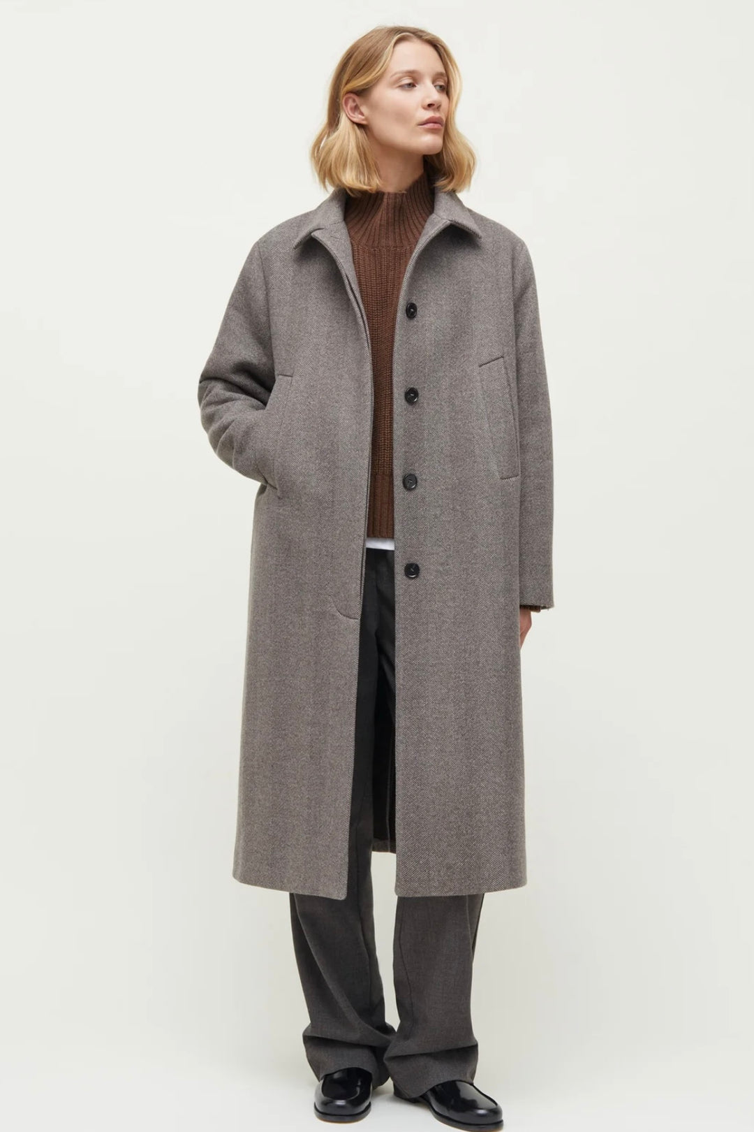 Aiayu - Noah Coat Herringbone