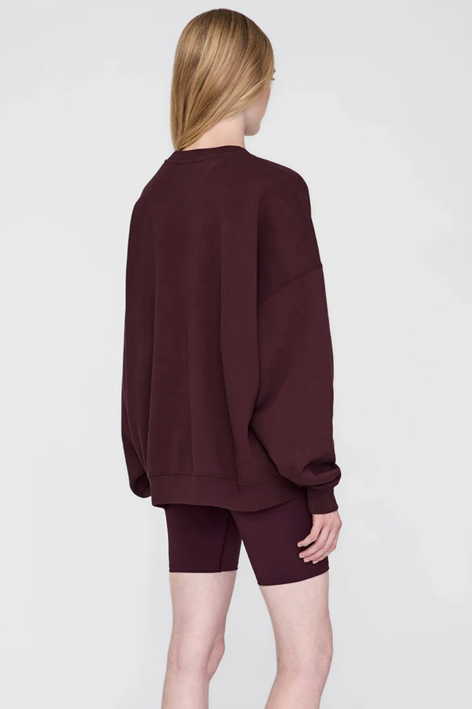 Anine Bing - Miles Oversized Sweatshirt Letterman dark burgundy