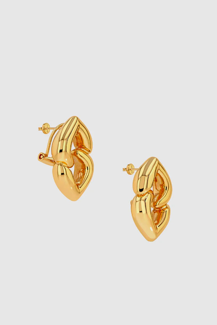 Anine Bing - Abstract Heart Earrings Gold