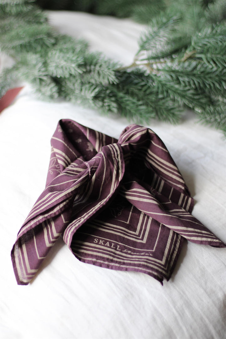 Skall - Classic Scarf violet/oatmeal