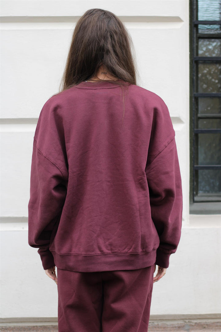 Anine Bing - Miles Oversized Sweatshirt Letterman dark burgundy