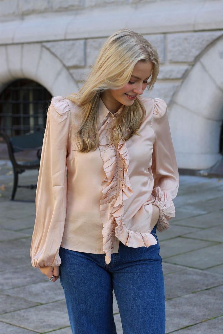 ByTimo - Crepe Satin Ruffle Blouse