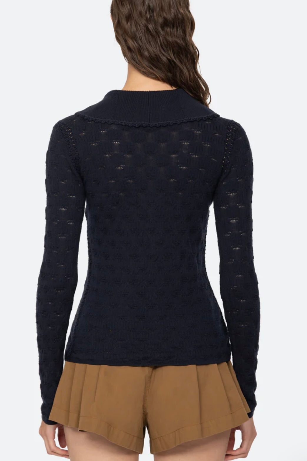 Sea NY - Mila Pointelle l/slv cardigan