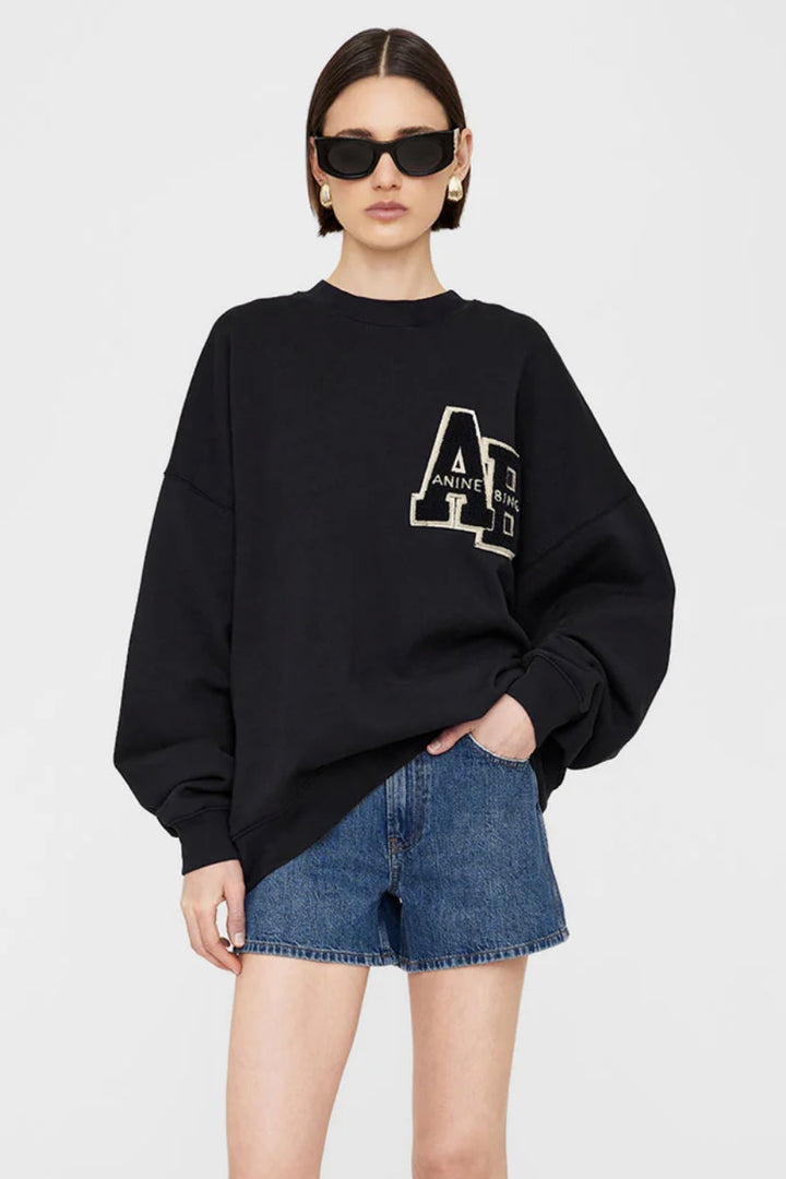 Anine Bing - Miles Oversized Sweatshirt Letterman black