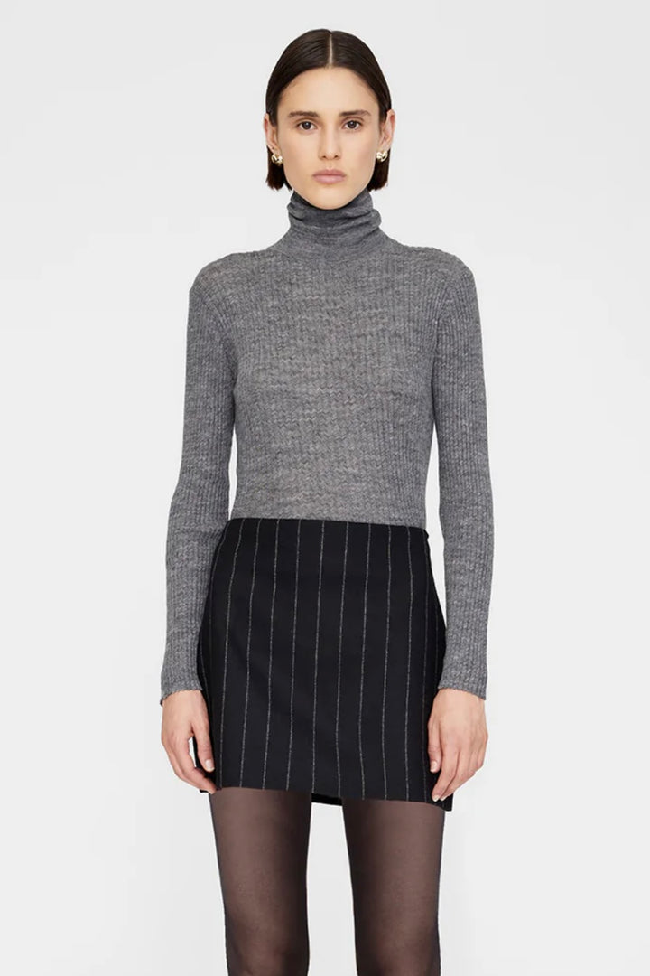 Anine Bing - Tierra Skirt dark grey pinstripe