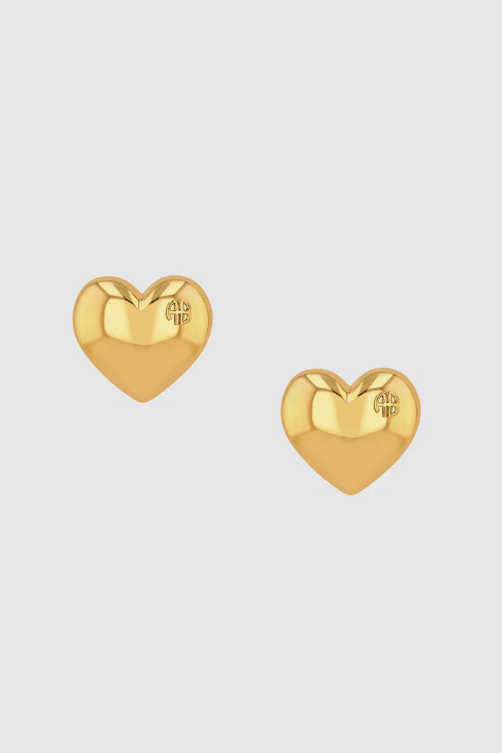 Anine Bing -  Heart Earrings Gold