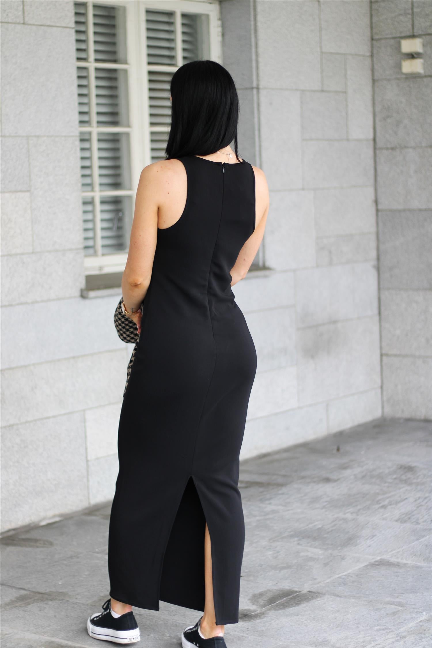 Anine Bing Keaton Dress Black Kiman Woman