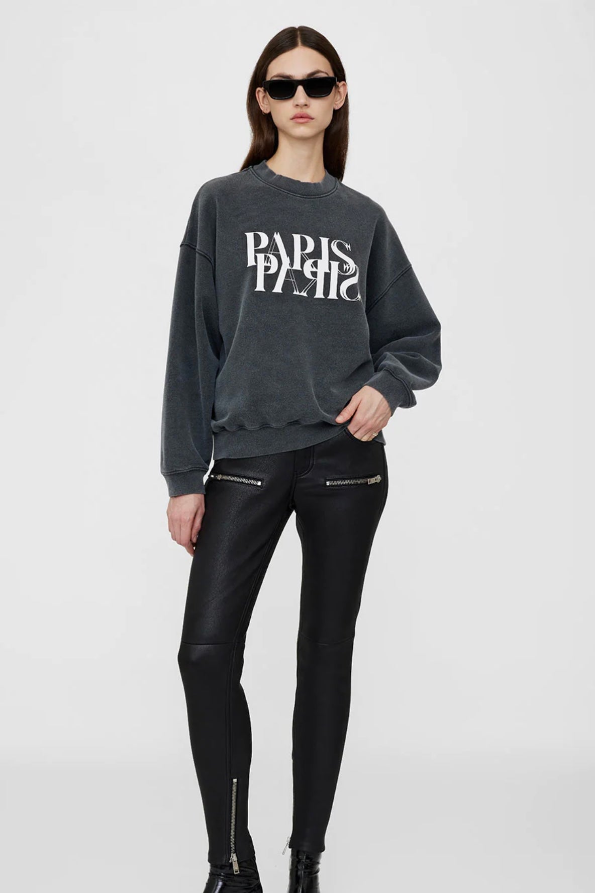 Anine Bing Jaci Sweatshirt Paris Kiman Woman